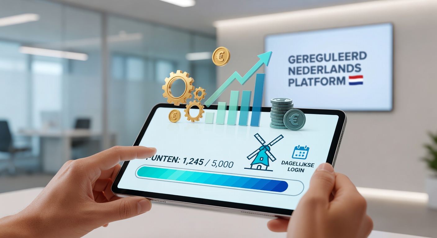 Grafiek die puntengroei en beloningsuitbetalingen illustreert op Nederlandse gokplatforms
