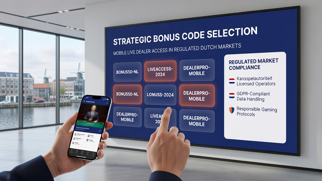 Speler die mobiele live dealer spellen activeert met bonuscode in een Nederlandse gereguleerde omgeving