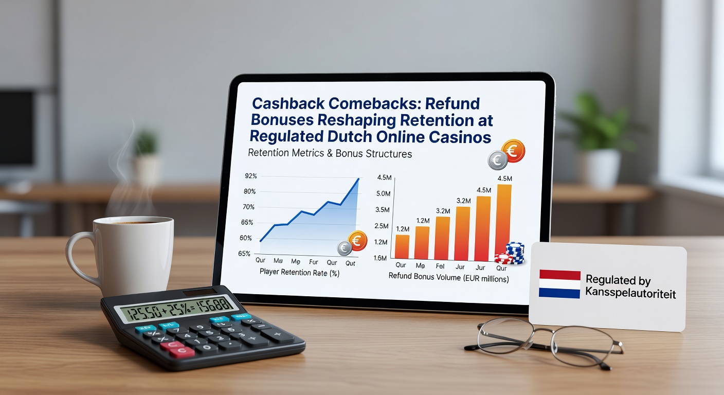 Grafiek met stijgende cashback-retentiecijfers bij Nederlandse online casinos, gebaseerd op KSA-data uit 2026