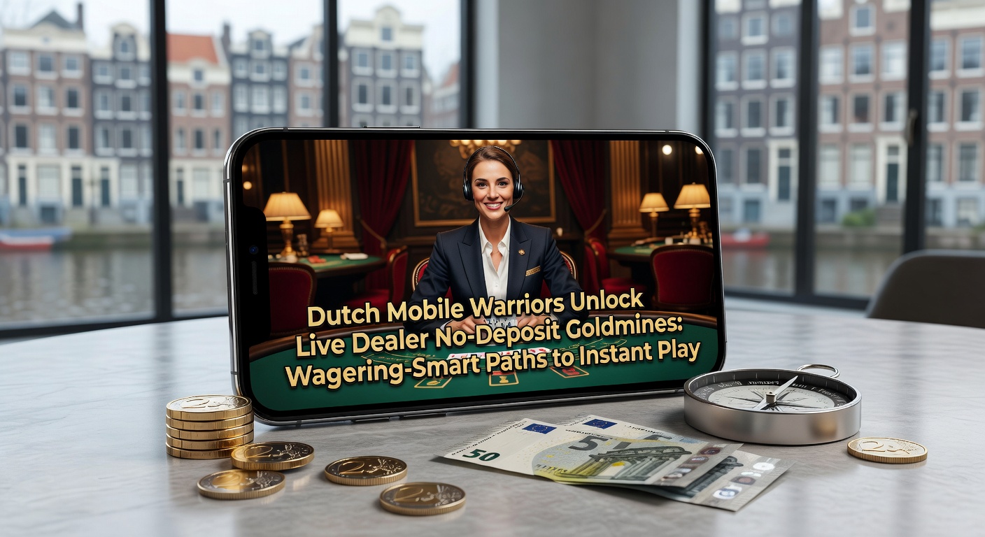 Mobiele telefoon met live dealer roulette op scherm, Nederlandse vlag op achtergrond, symboliserend no-deposit bonussen in actie