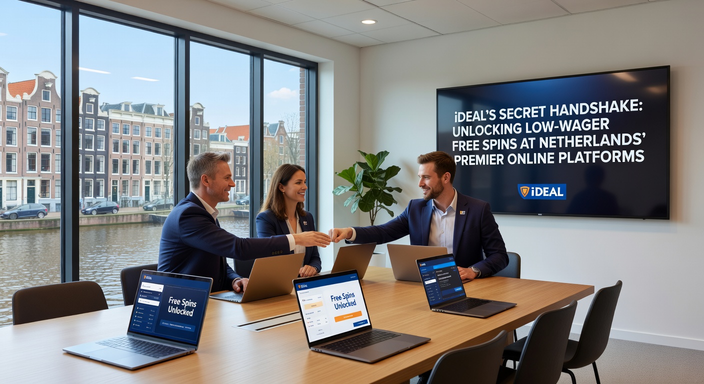 Schermafbeelding van een iDEAL-depositobon met free spins en lage wagering details op een Nederlands casino dashboard